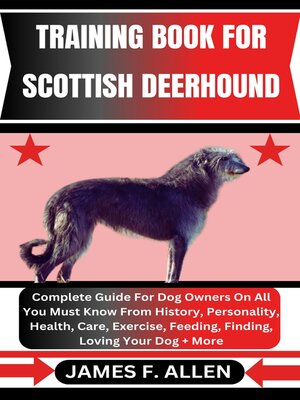 cover image of TRAINING BOOK FOR SCOTTISH DEERHOUND